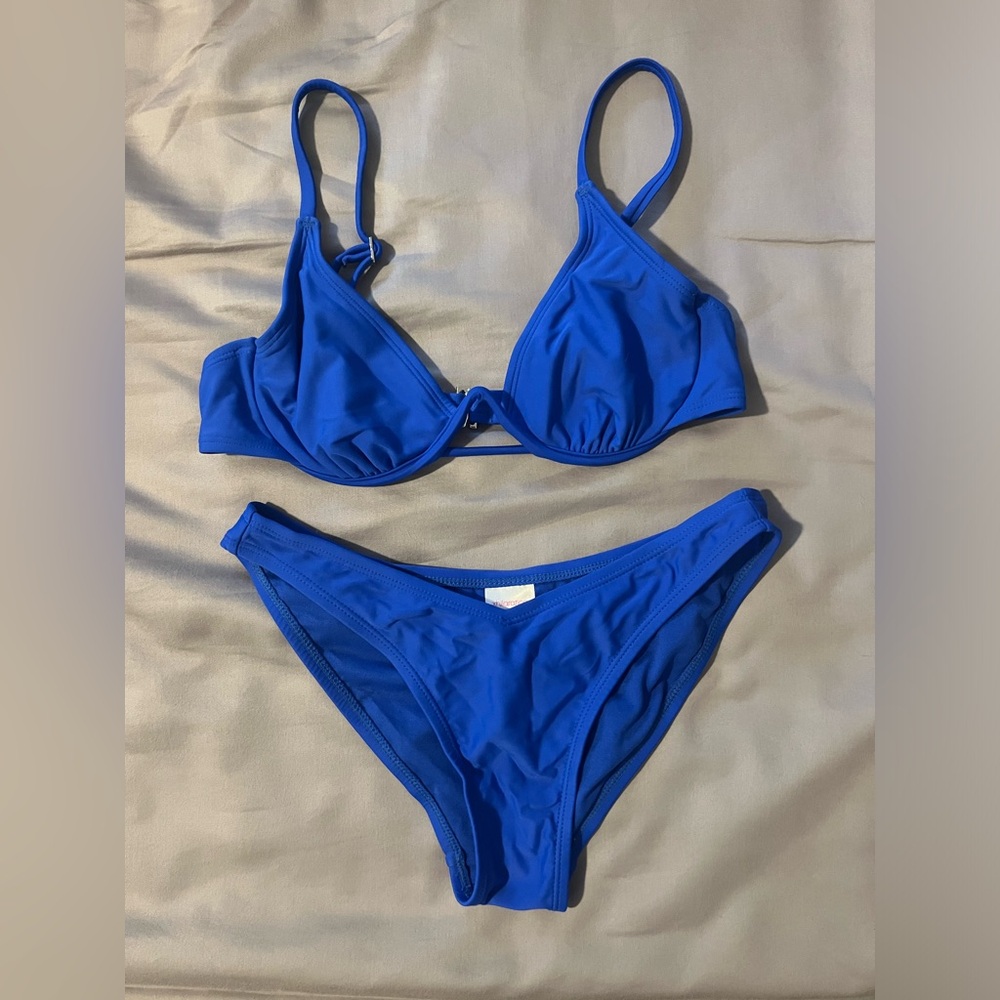 XHILARATION Royal Blue Underwire Women’s Bikini Set Size S/M